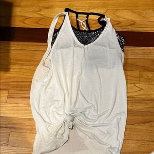 C9 by Champion Cream and Black Tank Top
